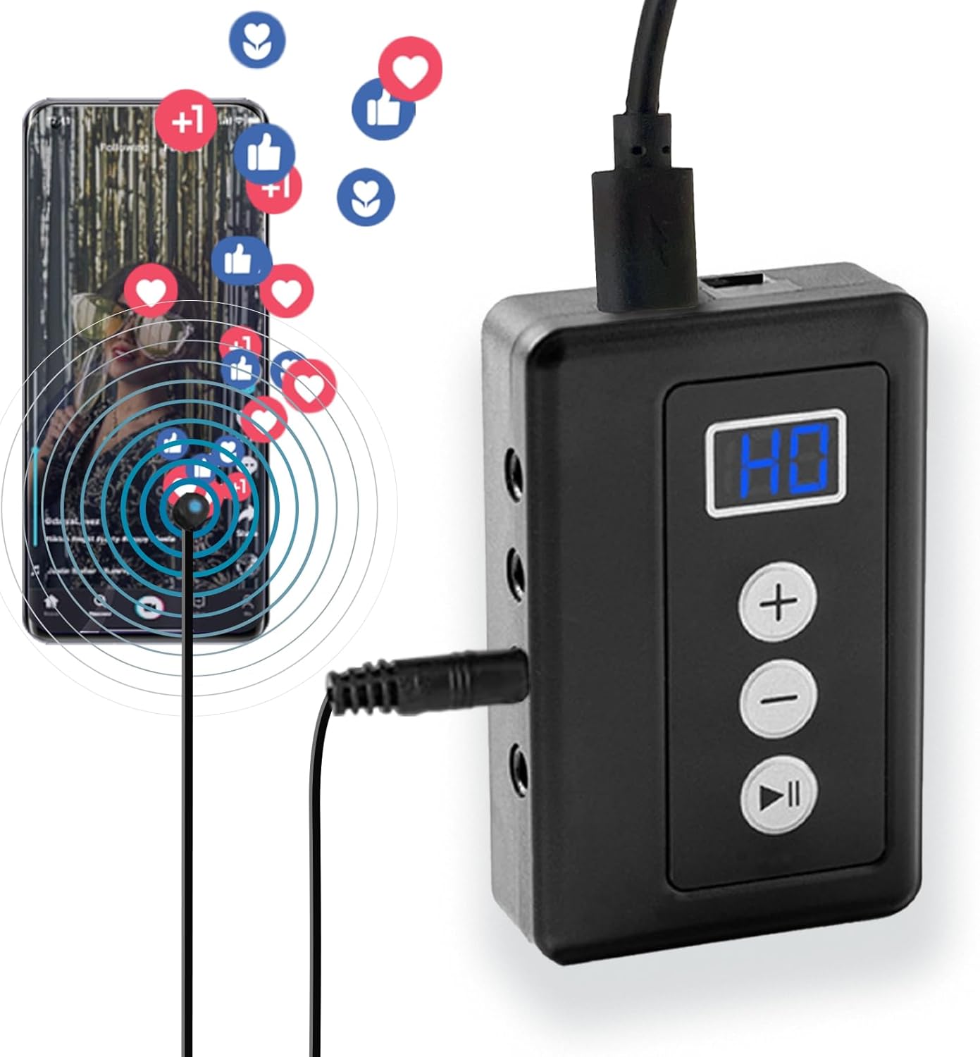 BlissKiss BM1 Auto Clicker, Screen Device Automatic Tapper, Speed Adjustable Simulated Finger Clicking for Games, Live Broadcast, Reward Task, Tiktok USB-Type C (1 AUTO CLICKER with 1 CLICKING Head)