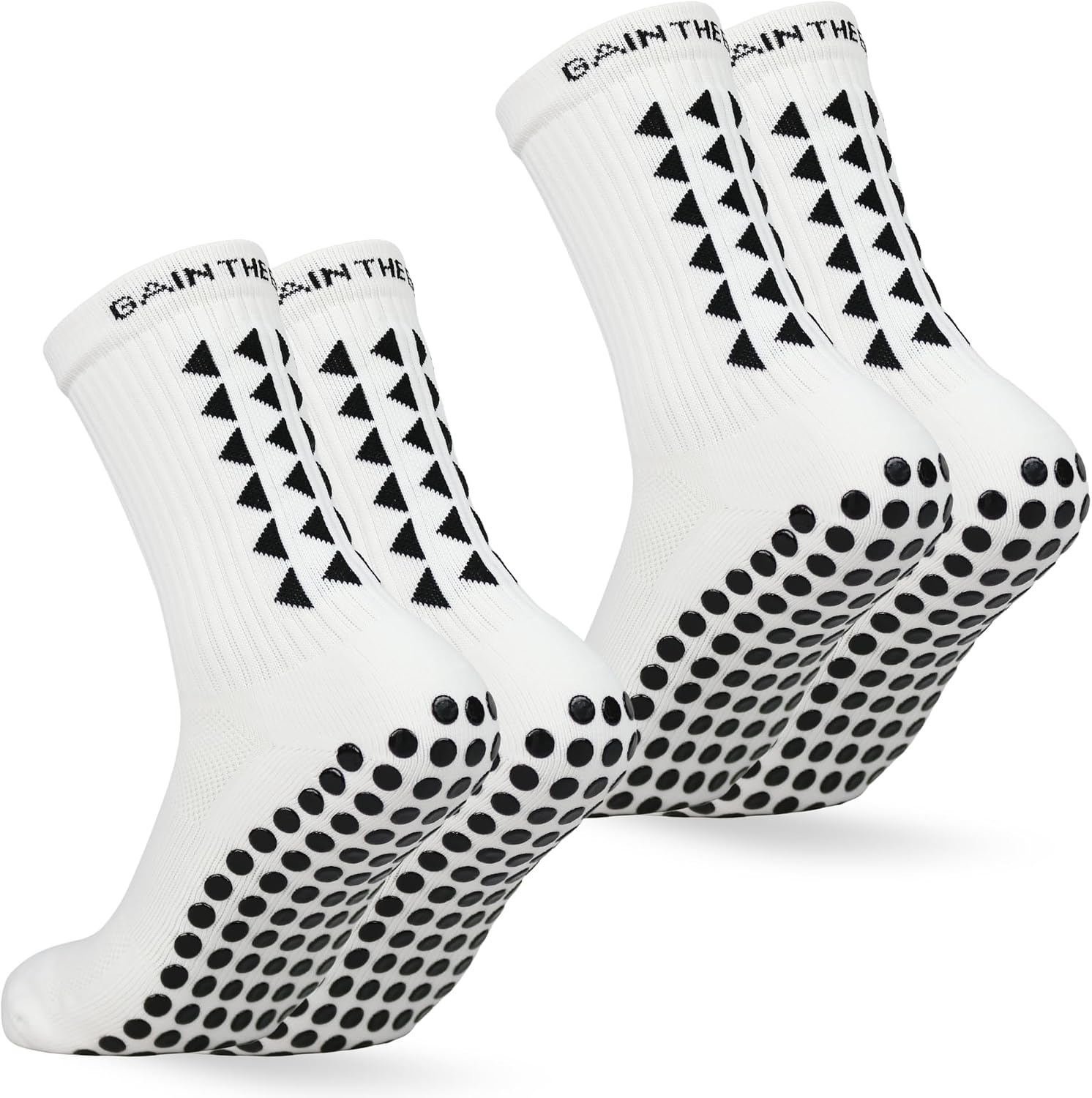 Gain The Edge Soccer Grip Socks - Set - White