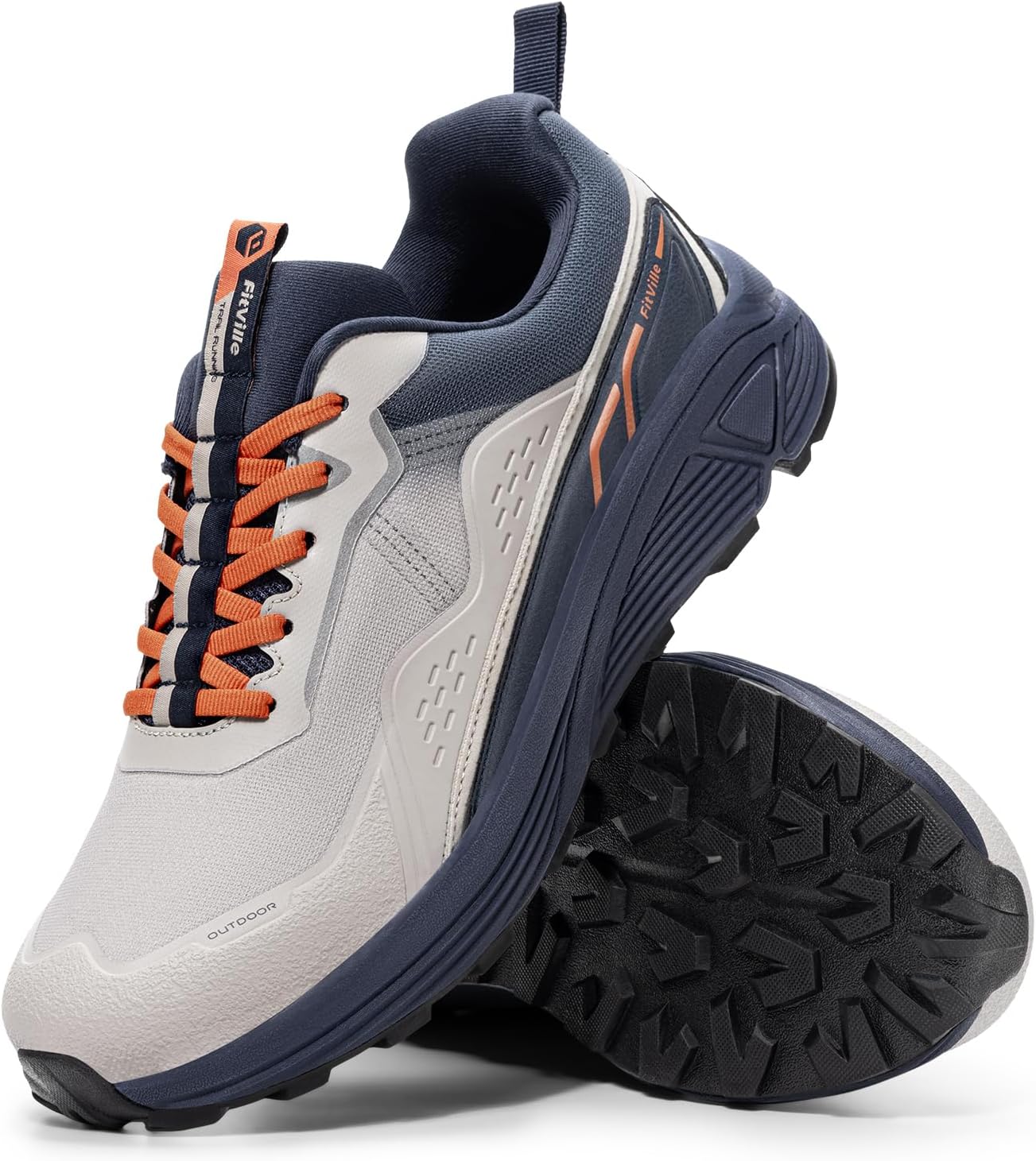 FitVille Men's Extra Wide Trail Running Shoes, Wide Toe Box Lightweight Max Cushion Mens Fashion Sneakers for Walking Gym Workout and Cross Training