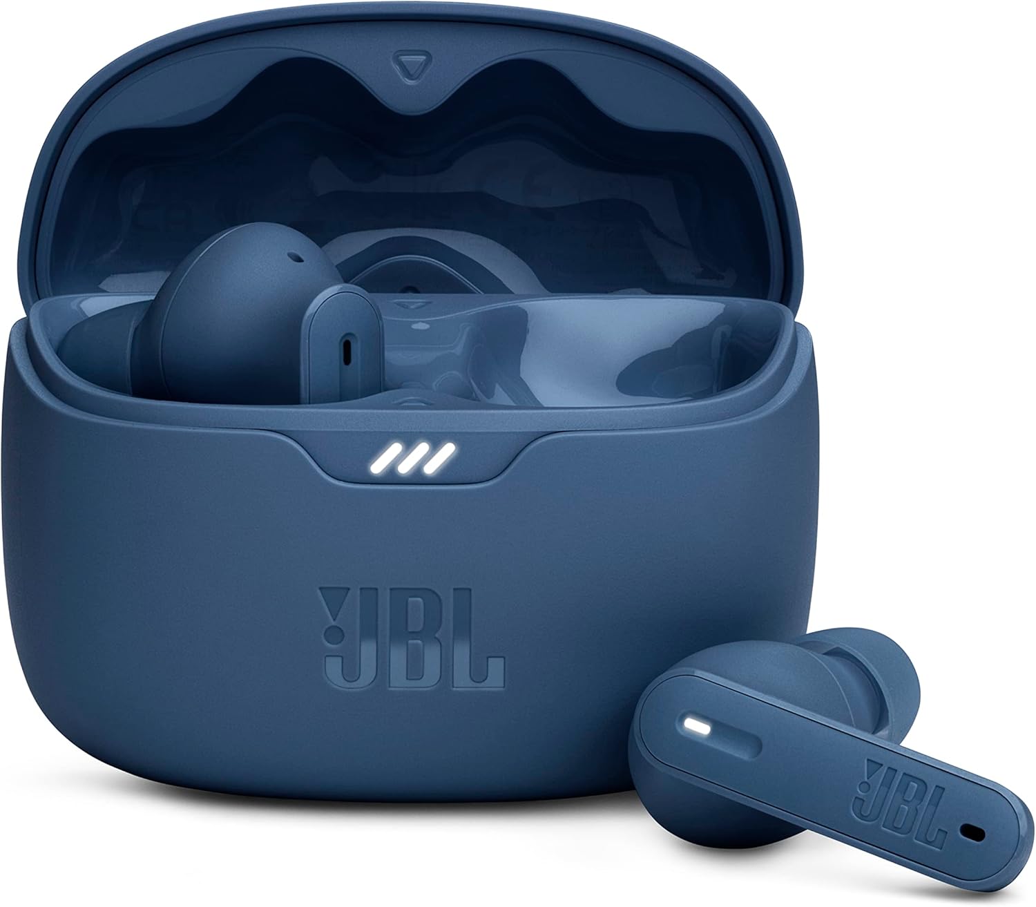 JBL Tune Beam Wireless Bluetooth Earphones, Water-Resistant and Noise-Cancelling Headphones with 48-Hour Battery Life, Blue