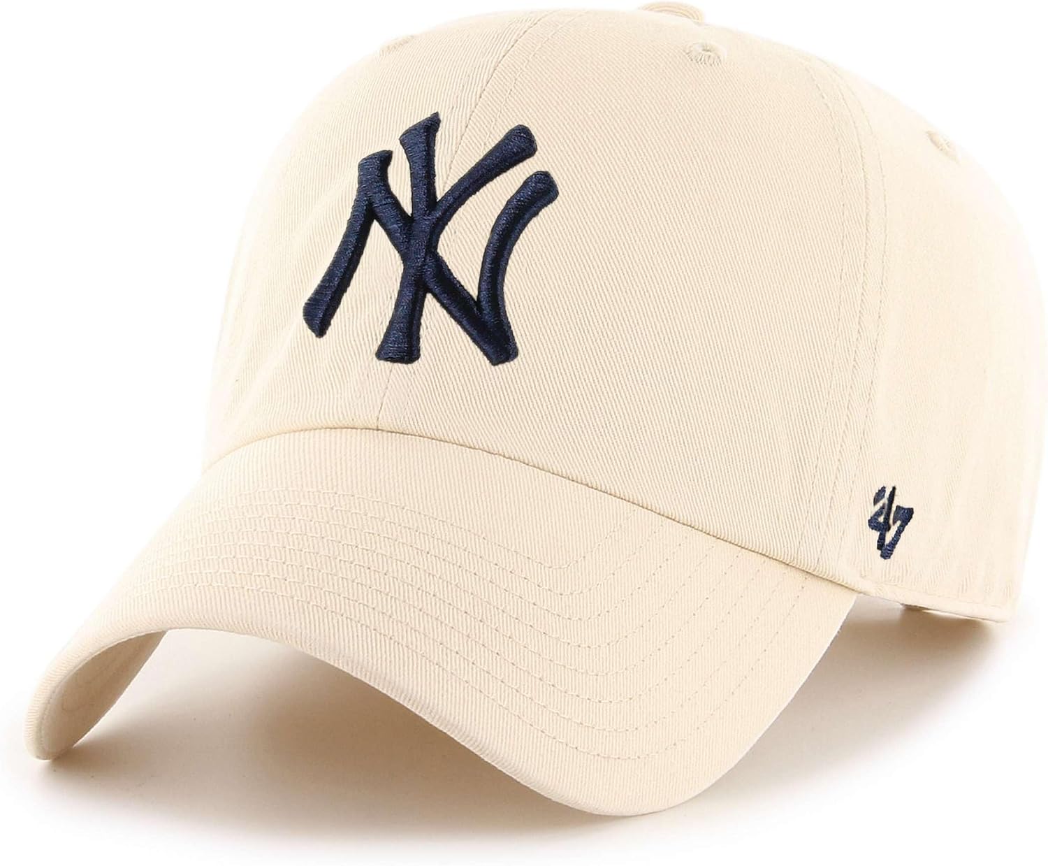 47 MLB New York Yankees Men's Brand Clean Up Cap, Natural, One-Size