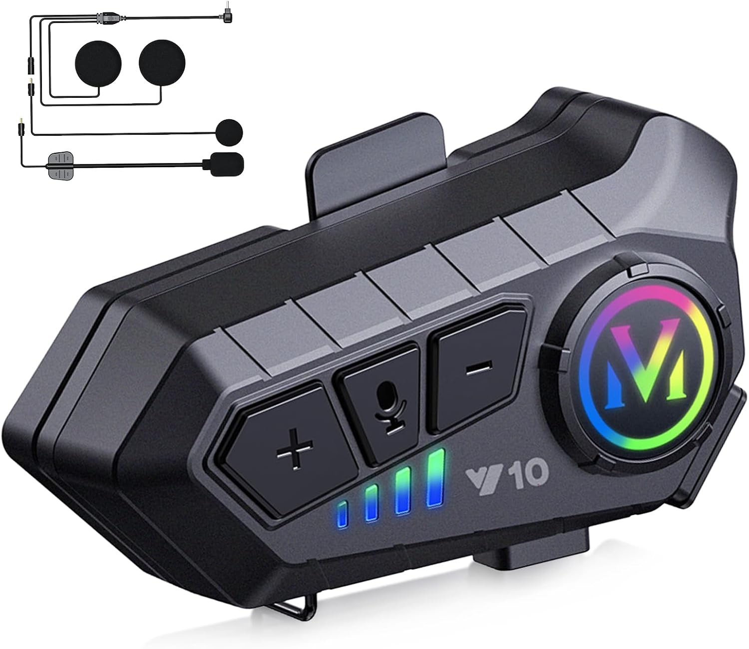 Motorcycle Bluetooth Headset Speaker Skiing Earphone Waterproof Bluetooth Helmet Headset with Noise Cancellation Ultra-Thin Wireless Bluetooth Headphones for All Helmets