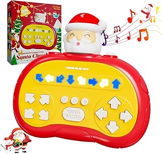 Christmas Fast Push Game, Handheld Pop it Fidget Toy Quick Push Puzzle Dance Game with 4 Gameplay Modes, Handheld Fast Push Pop Game Toy Gifts for Kids Boys Girls