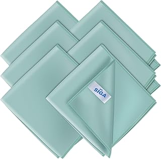 MR.SIGA Ultra Fine Microfiber Cloths for Glass, Pack of 6, 35 x 40 cm 13.7" x 15.7"