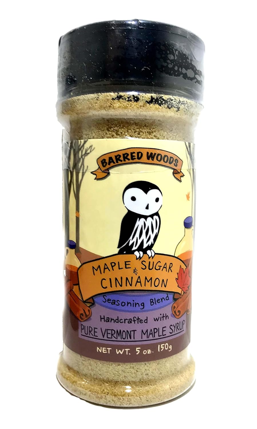 Maple Cinnamon Sugar - From Barred Woods Maple- Made With Pure Vermont Organic Maple Sugar