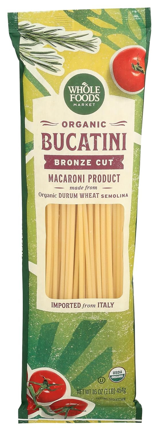Whole Foods Market, Organic Bucatini, 16 Ounce