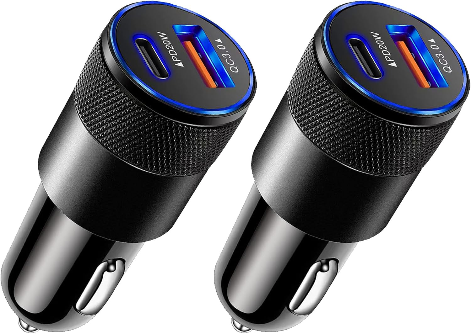 Car Charger 38W USB Type C PD Android Cellphone Charging QC 3.0 Automobile Adapter Fast Charging All Vehicle Cigarette Lighter Outlet Port Plug