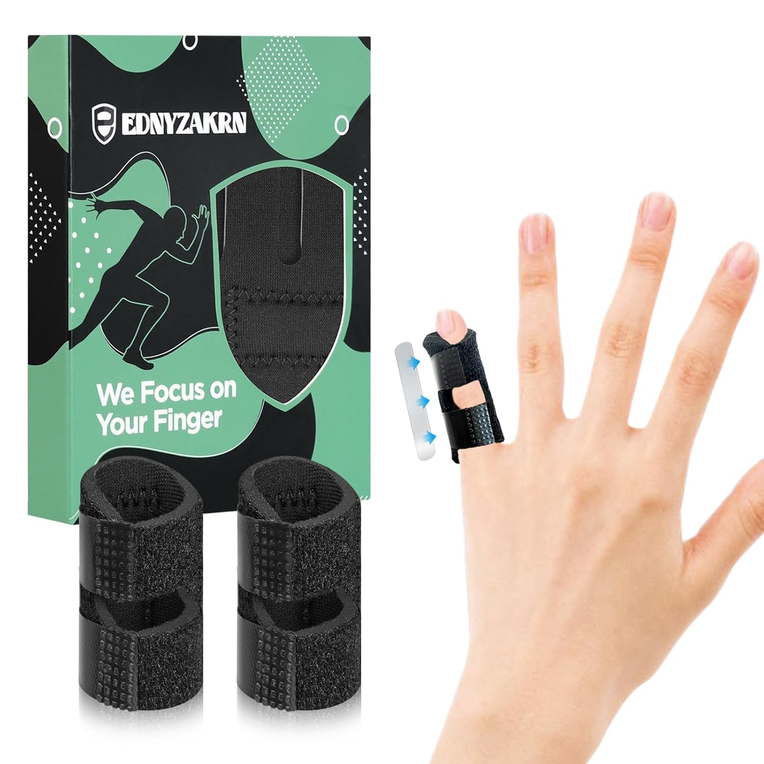 4 Pack Pinky Finger Splint, Small Finger Brace for Trigger Finger - Broken - Arthritis - Straightening for Index - Middle - Ring