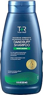 True+Real Moisturizing Dandruff Shampoo with Aloe and Selenium Sulfide 1%, 11fl oz