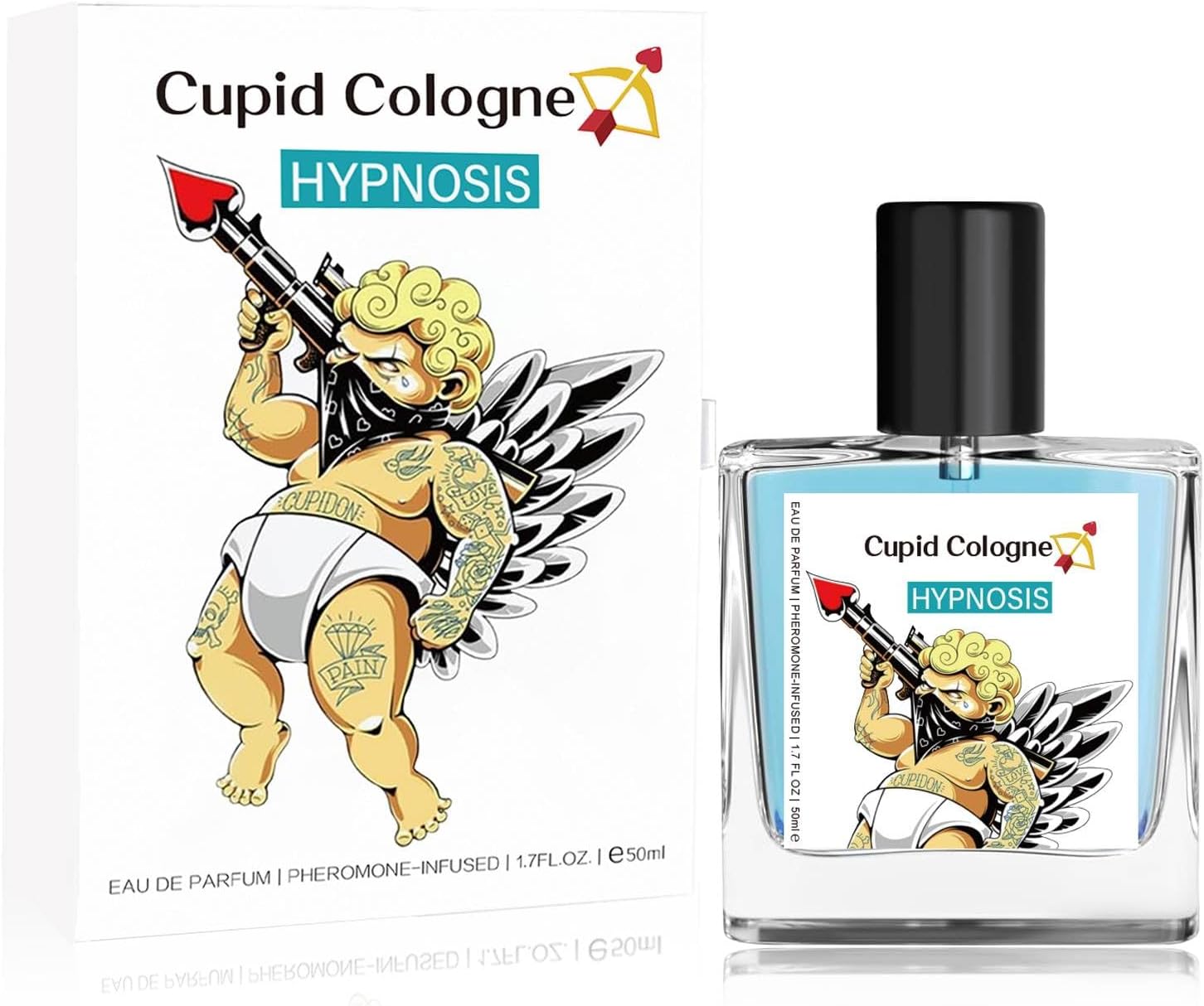 Cupids Hypnosis Cologne for Men, Mens Cologne, 2.0 Upgrading Latest Cupid Fragrances for Men with Pheromone, Real Hypnosis Pheromone Perfume-50ml