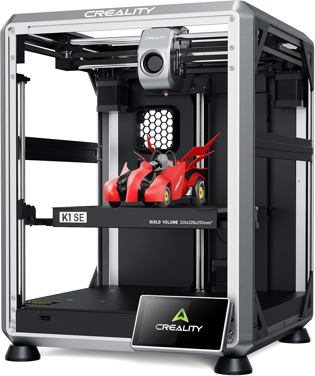 Creality K1 SE 3D Printer, 2024 New Version 600mm/s High-Speed Hands-Free Auto Leveling Flagship-Level Direct Extruder Quick-swap Tri-Metal Nozzle K1 Upgrade 3D Printer