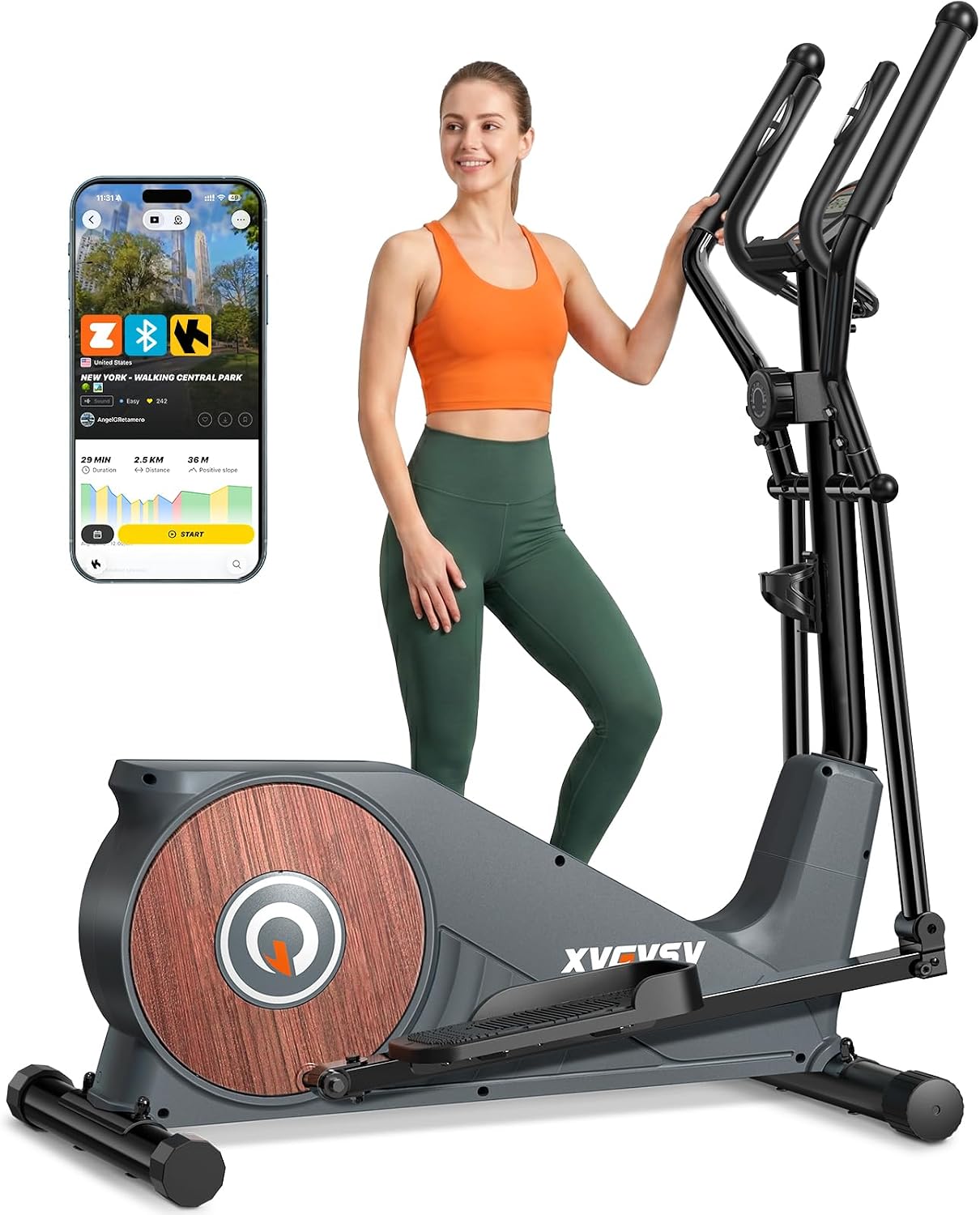 Elliptical Exercise Machine, Elliptical Machine for Home 15.5IN Stride