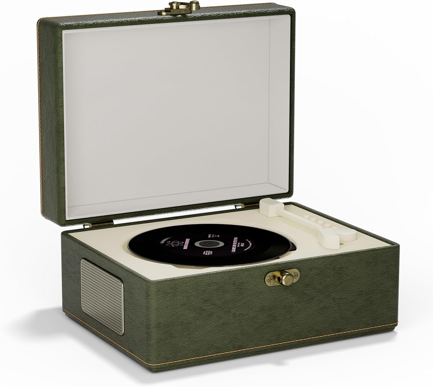 Yintiny Portable CD Player with Bluetooth, Wireless Remote, Leather Casing