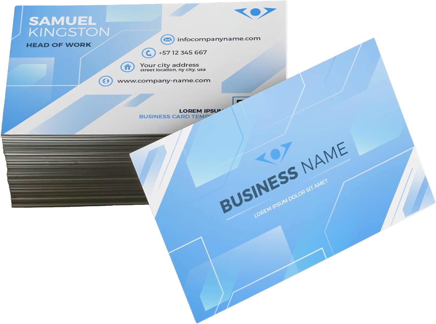 Hippowarehouse Business Card Personalised Double Sided Printing Custom Upto 2000 Cards 300gsm Premium Upload Your Design Thank You Loyalty Personalized