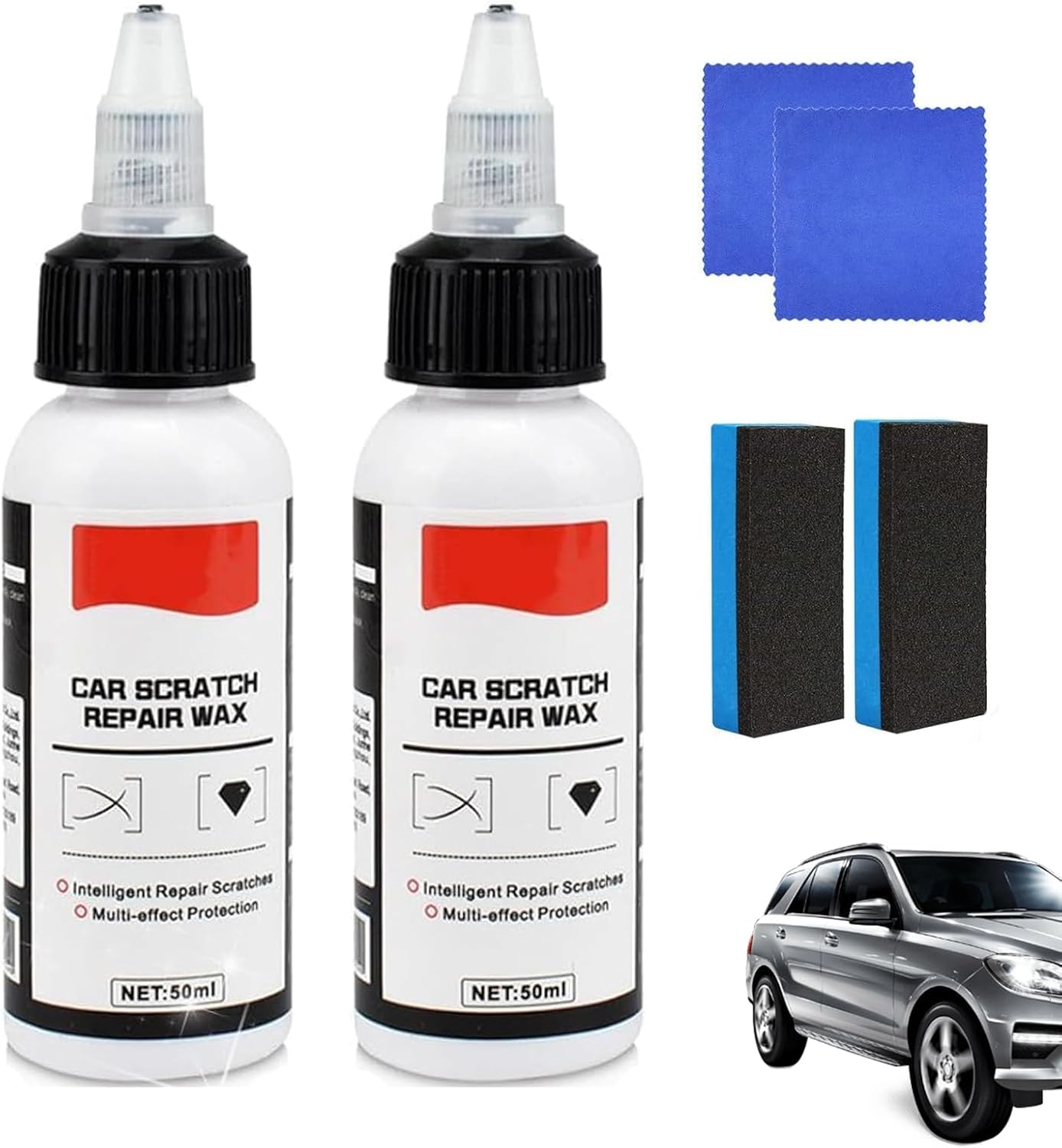 V-Vaxy Car Scratch Repair Wax, Ultimate Paint Restorer, Car Scratch Removal Kit, Intelligent Repair Scratcher,Repair Agent, Paint Polishing Wax (2PC)