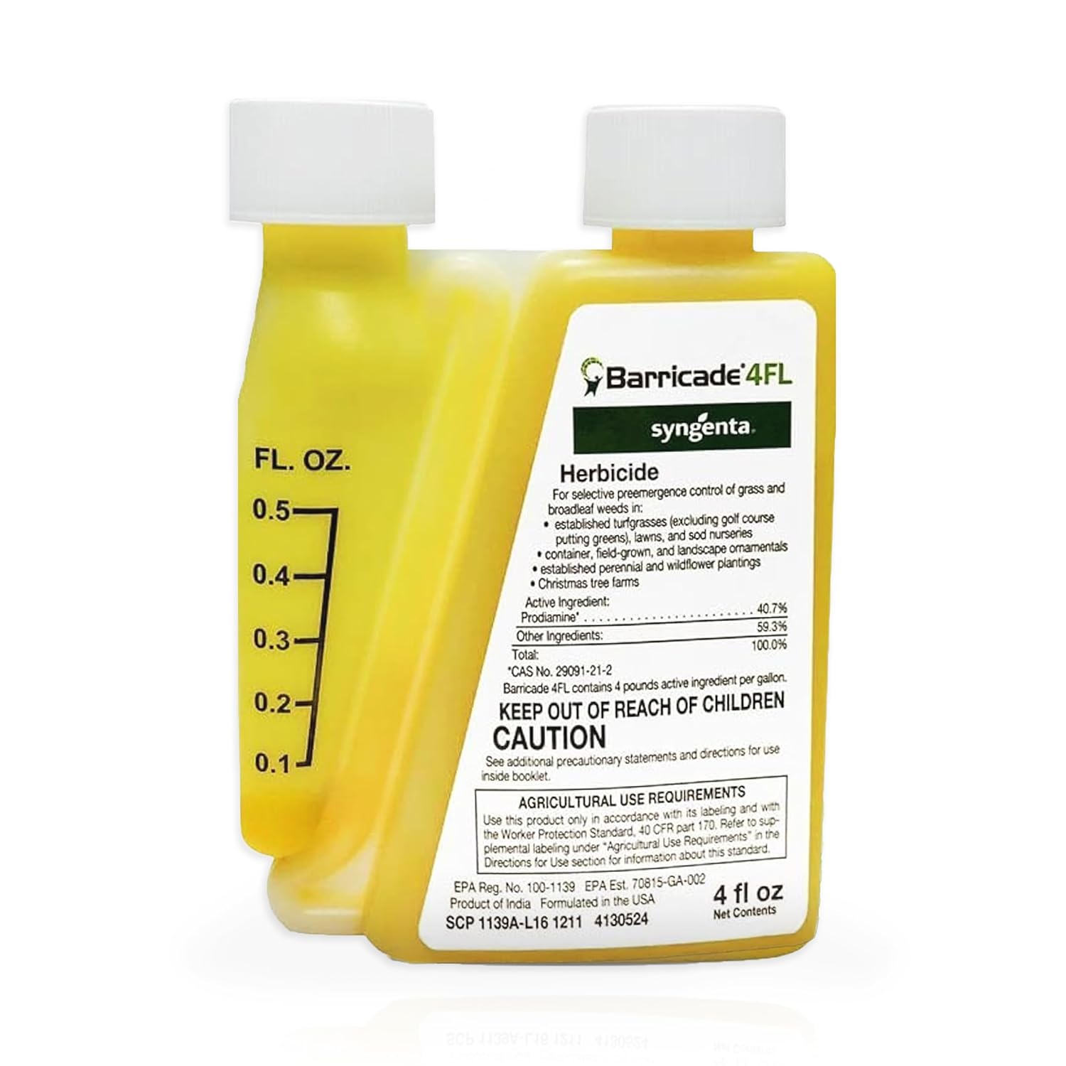 Syngenta Barricade 4FL Herbicide - Pre-Emergent Weed Control - Long Lasting Broadleaf Weed Prevention for Lawns, Turf Grass, Ornamentals and More