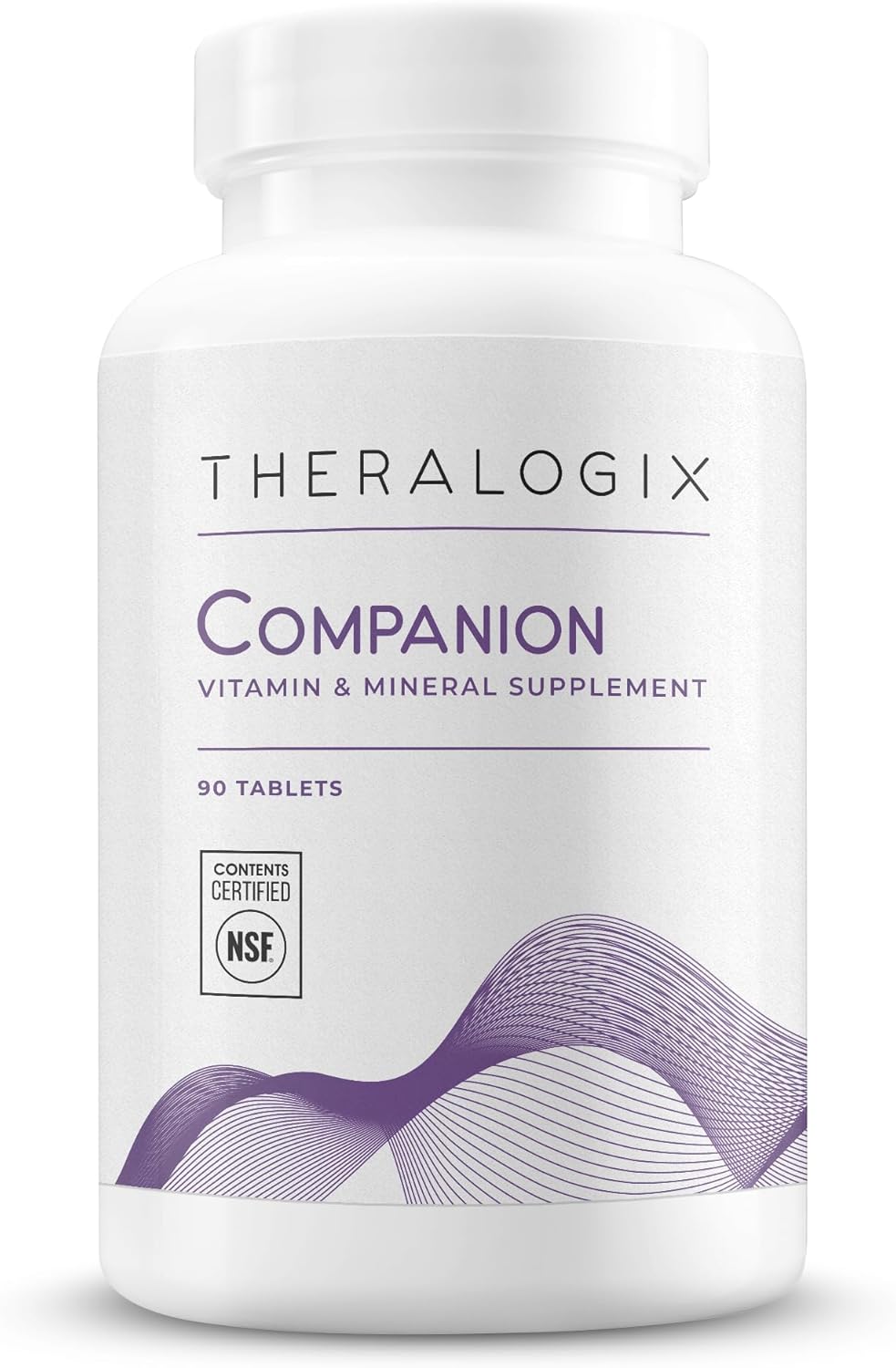 Theralogix Companion Multivitamin & Mineral Supplement - 90-Day Supply - Supplement for Women & Men Without Iron, Vitamin D, or Vitamin K - B Vitamins, Zinc & Magnesium - NSF Certified - 90 Tablets