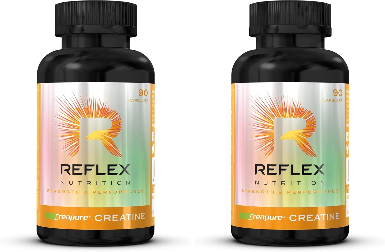 Reflex Nutrition Creapure Creatine Capsules Supplement (90 Caps) (Pack of 2)