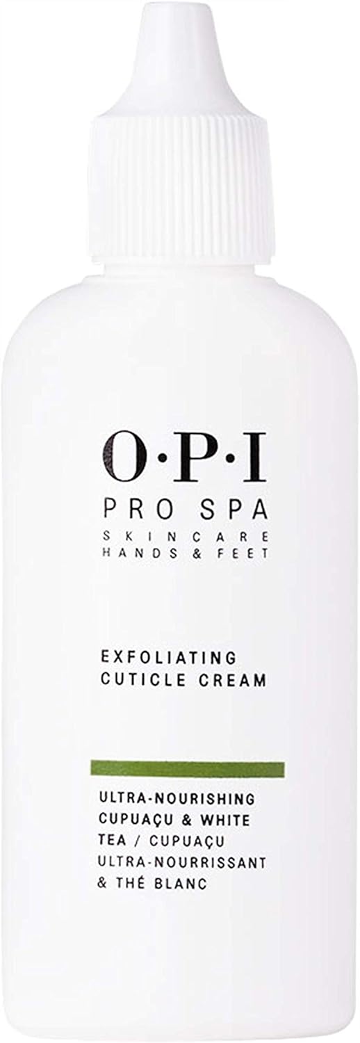 OPI ProSpa Fast-Acting Exfoliating Cuticle Cream, Eliminates Dry Rough Cuticles while Deeply Nourishing Nails with Cupuacu & White Tea, 27ml