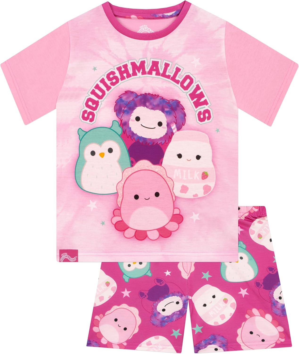 Squishmallows Pyjamas, Short Sleeve Girls Pyjamas, Kids Pjs For Summer, Girls' Pyjama Sets, Ages 5 To 13 Years