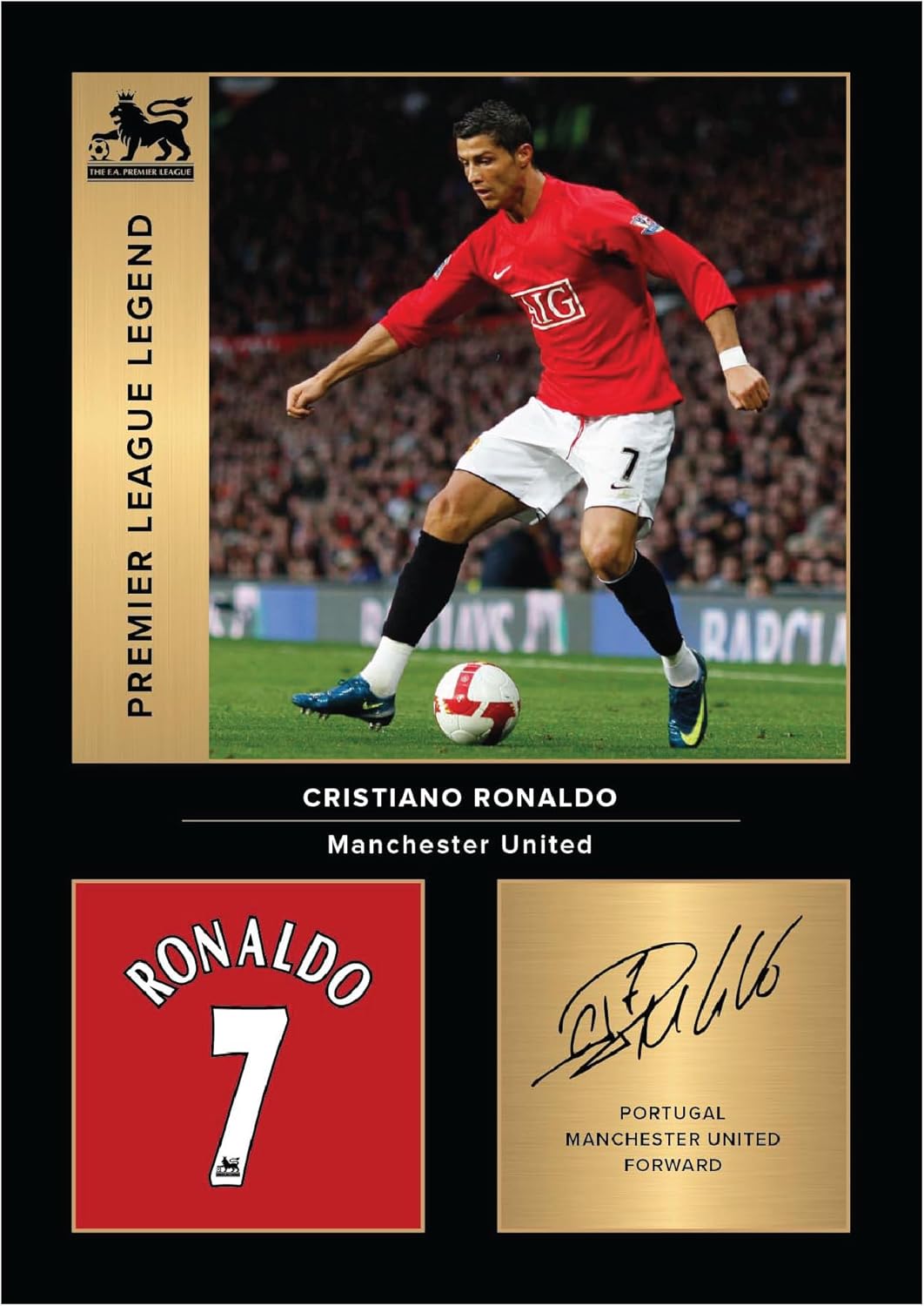 Icons Wall Art Cristiano Ronaldo Legends Signed A4 Printed Photo Picture Display Gift For Football Fans Digitally Reproduced Signature Unframed