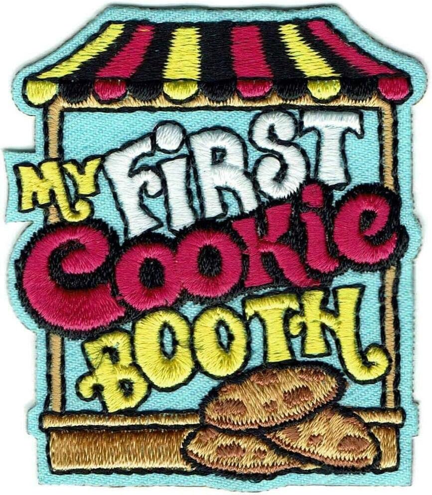 Girl My First 1st Cookie Booth Fun Patches Crests Badge Scouts Guides Sale Stand (2Pcs)