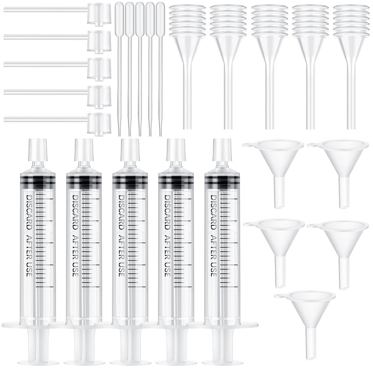 Geiserailie Perfume Syringe Cologne Extractor Refill Transfer, 5ml, 25pcs