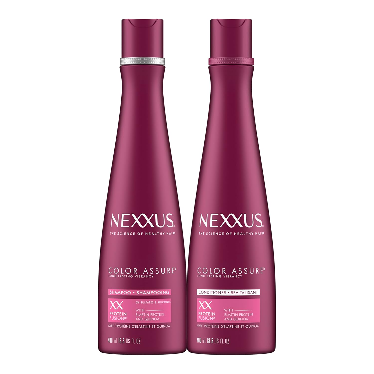 Nexxus Color Assure Shampoo and Conditioner for Color-Treated Hair - Enhances Color for Up to 40 Washes, 13.5oz, 2 Pack
