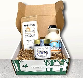 Taste of Vermont Gift Box with Maple Syrup, Pancake Mix, and Jar of Blake Hill Wild Blueberry Preserve