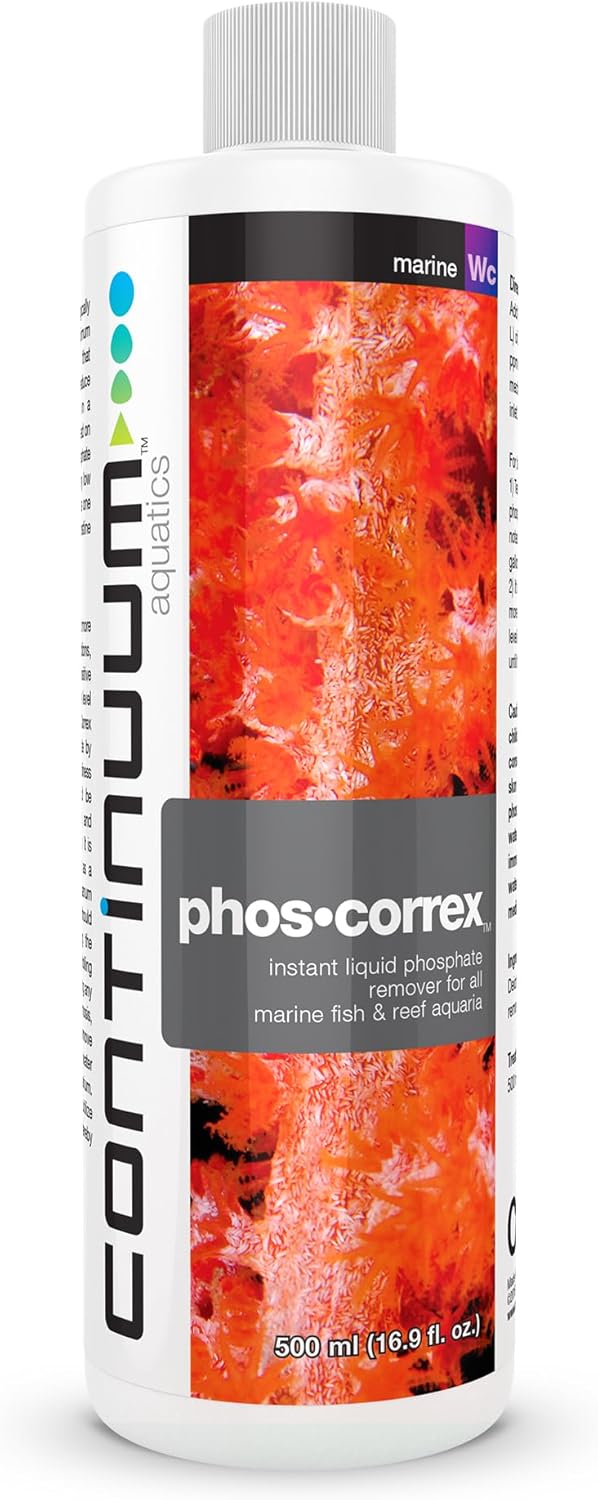 Continuum Aquatics Phos Correx – Advanced Phosphate Remover for Reef & Marine Aquariums – Enhances Water Clarity & Quality – Maintains Balanced Conditions, 500 ml