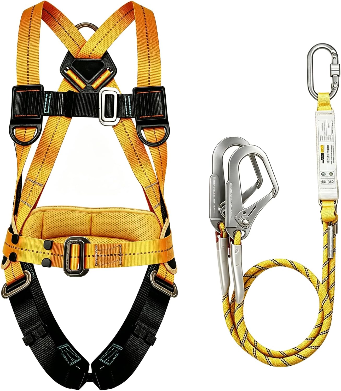 Safety Harness Kits with Lanyards and Big Buckles, Rated up to 100kg/220lb