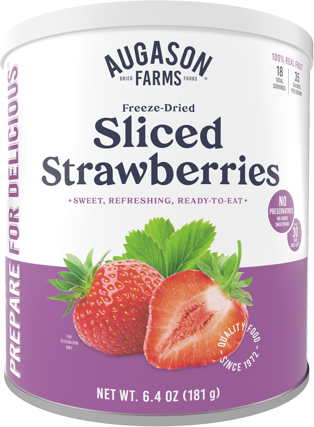 Augason Farms Sliced Strawberries 6.4 oz #10 Can by Augason Farms