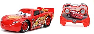 Jada Toys Pixar Cars 1:24 Lightning McQueen RC Remote Control Car 2.4 GHz Red Toys for Kids