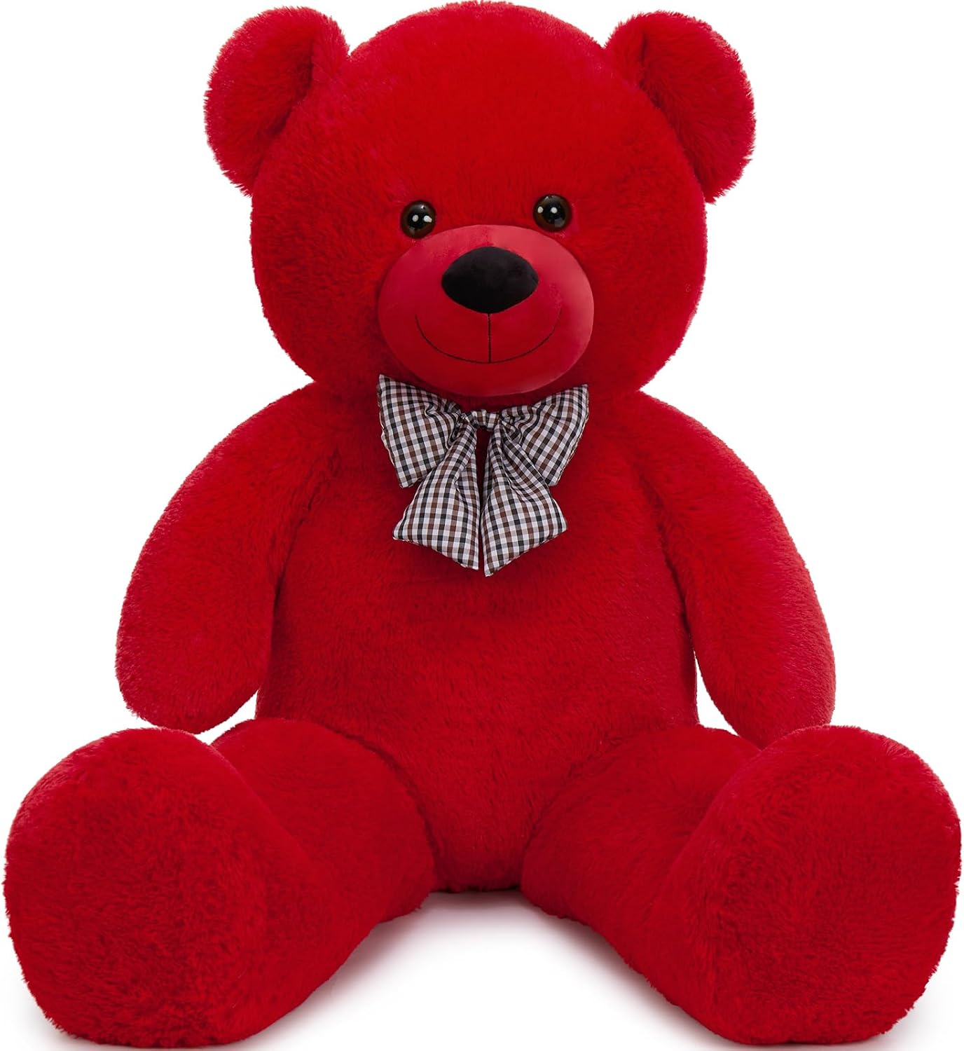 MaoGoLan Giant Teddy Bear Stuffed Animal,47 Inch Red Plush Gift | Soft 4 feet red teddy bear for hugs, room decor, Christmas, Valentine’s Day, birthdays, and anniversaries.
