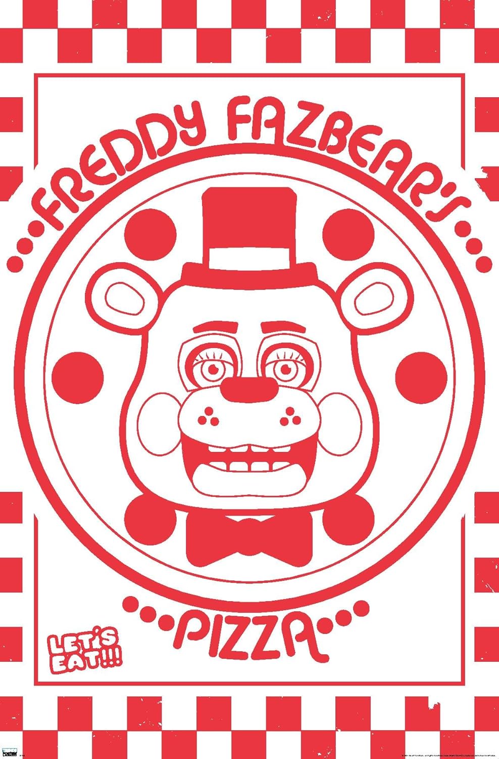 Trends International Five Nights at Freddy's - Pizza Box Wall Poster, 34L x 22.4W, Unframed Version