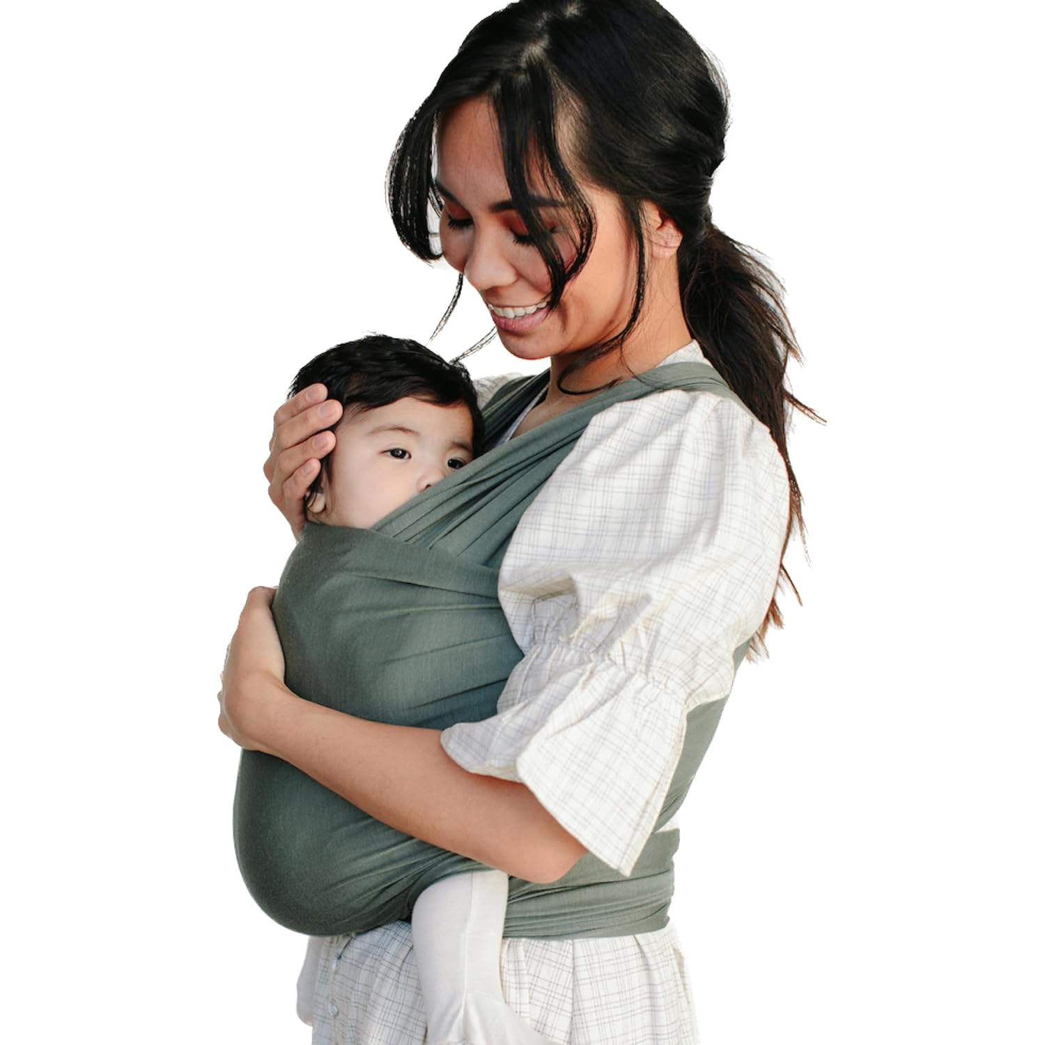 Solly Baby Wrap, Buttery-Soft Baby Carrier Newborn to Toddler 8-25 Lbs., Lightweight & Hands-Free Infant Sling Wrap, Breathable Summer Carrier, Baby Wearing & Postpartum Essential, New Mom Gift, Basil