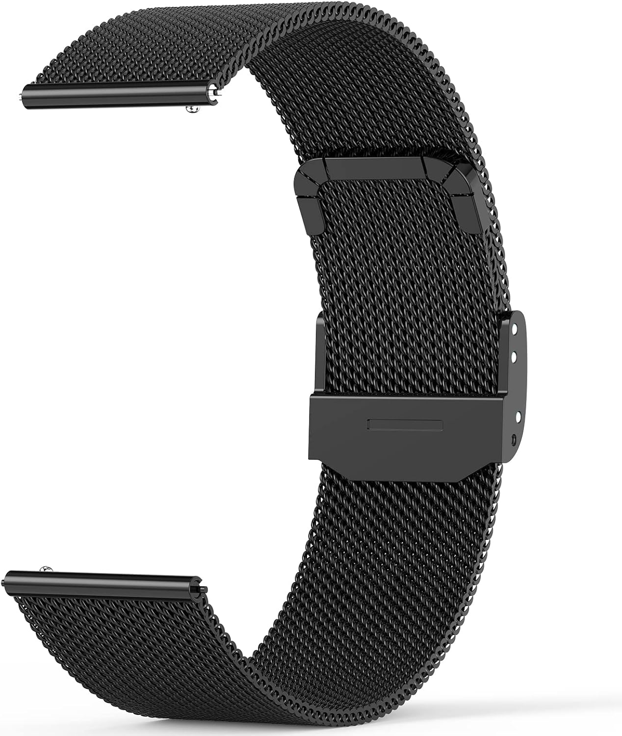 FEELNEVER Strap for Smart Watch for Men Women, Black, 20mm