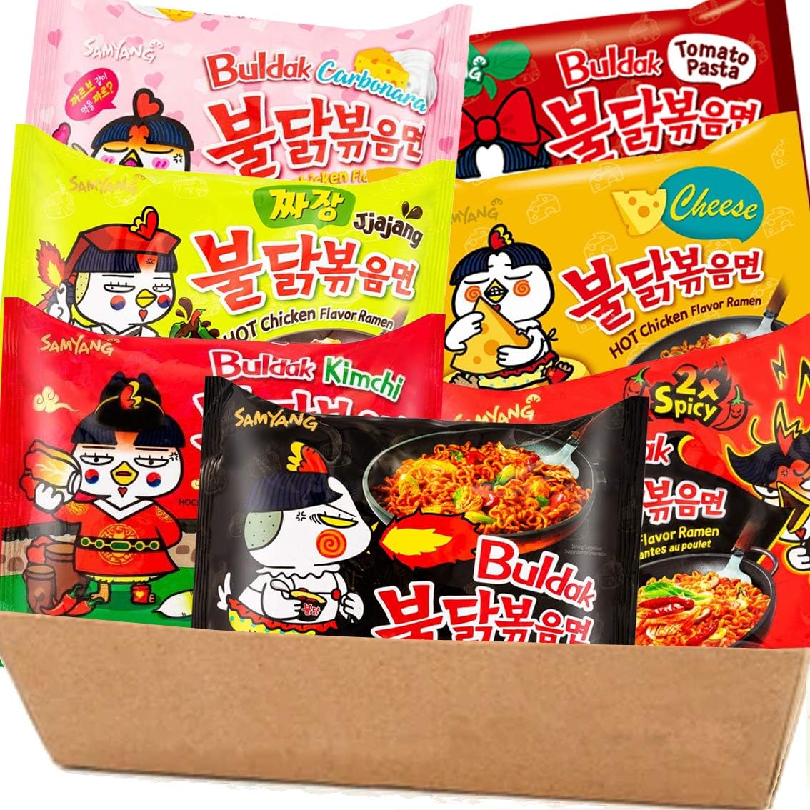 Samyang Hot Chicken Flavor Spicy Ramen Noodle Assorted Box (Pack of 10)