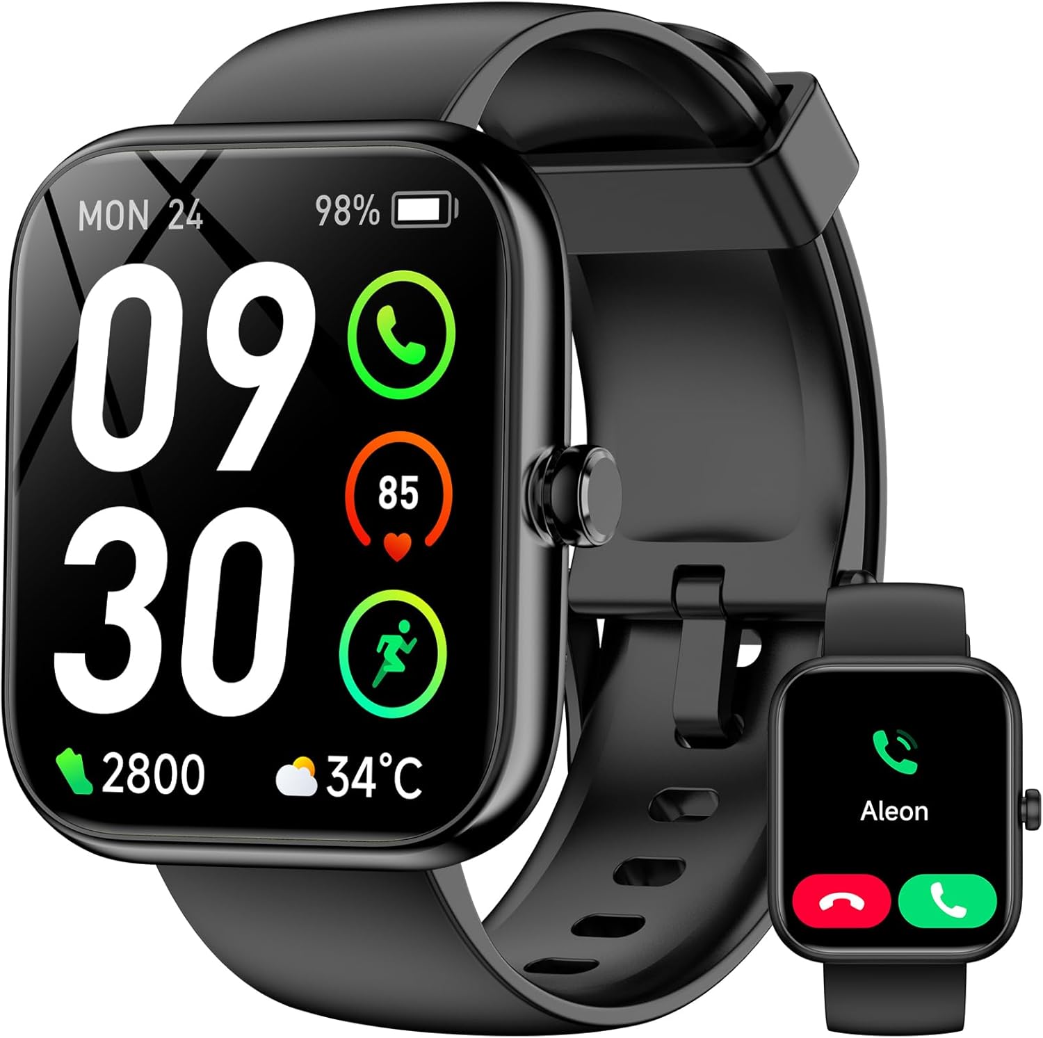 Smart Watch, Smart Watches for Men Women(Answer/Make Call), 1.83" HD Fitness Tracker with 110+ Sport Modes, Heart Rate, Sleep/Stress Monitor, Pedometer, IP68 Waterproof Fitness Watch for Android & iOS