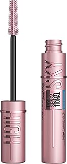 Maybelline Lash Sensational Sky High Waterproof Mascara Makeup, Volumizing, Lengthening, Defining, Curling, Multiplying, Buildable Formula, Very Black, 1 Count