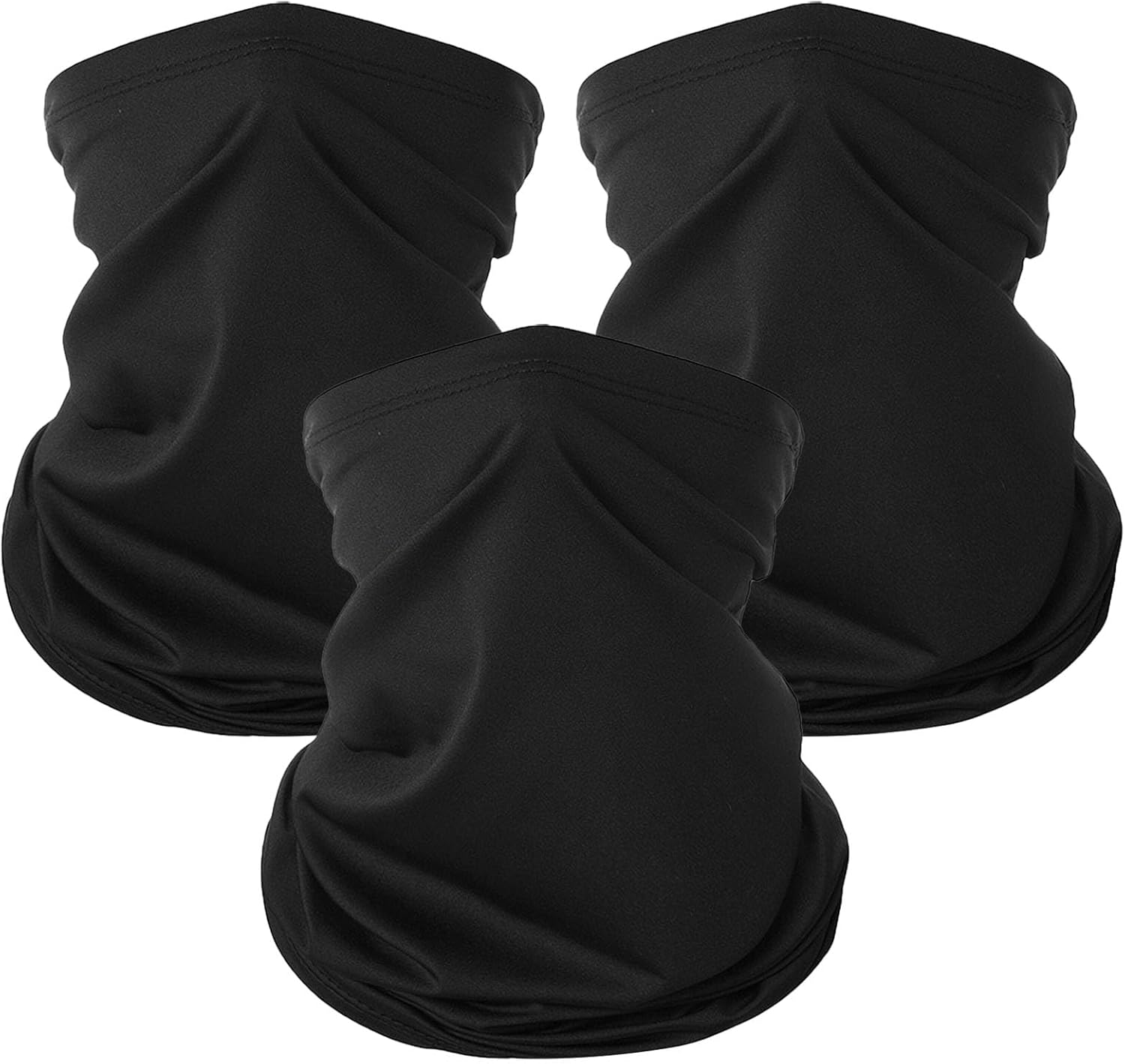 KEYRI 3 Pack Bandana Neck Warmer Ski Snood for Men & Women Multifunctional Headwear Face Mask Elastic Neck Gaiters Windproof Headband Snood UV Resistence for Sports Cycling Hiking