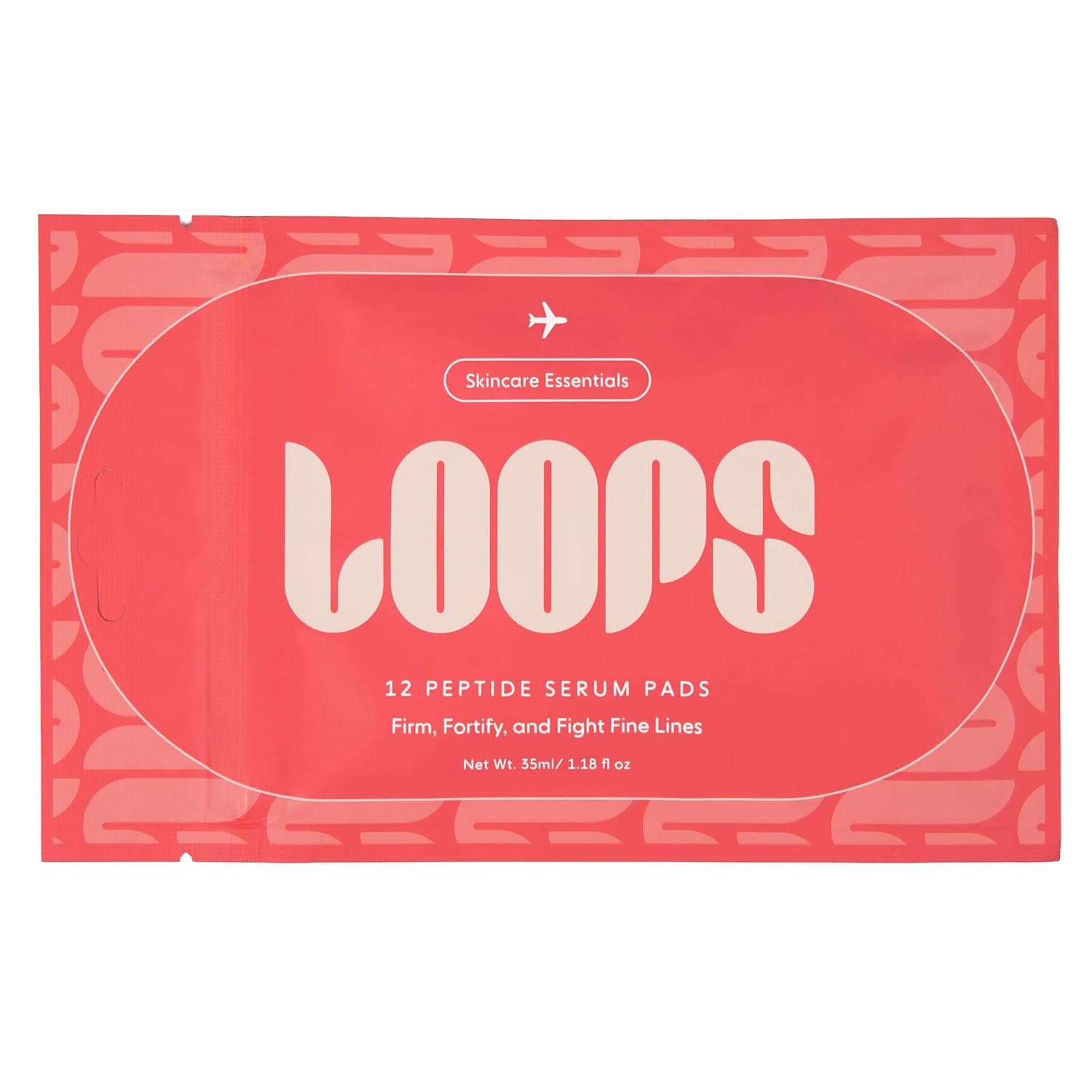 LOOPS Peptide Serum - Moisturizing Korean Skincare Pads for Travel, 12