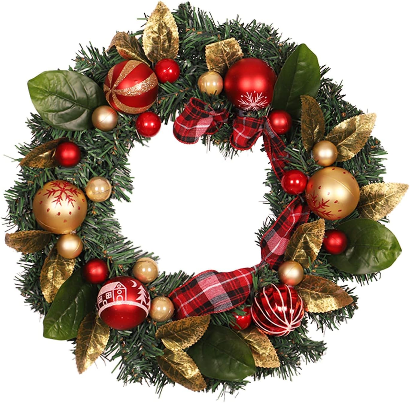 Generic Christmas WreathArtificial Christmas Dcor Wreath sBowIndoor Outdoor Holiday Party Decorations Garlands Home Decoration Table Decoration