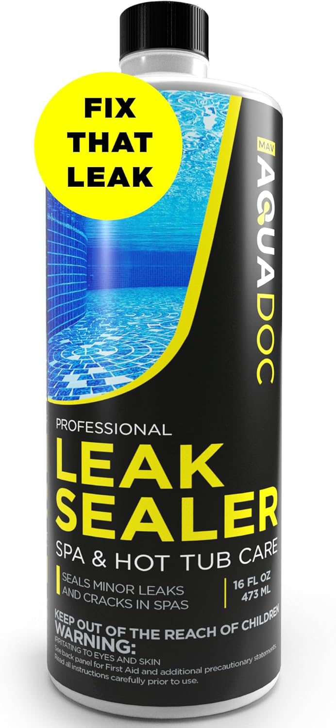 Hot Tub Leak Sealer to Fix Leaks Easily - Spa Leak Sealer 16oz, Advanced Spa Repair Chemical Made in the USA - AquaDoc