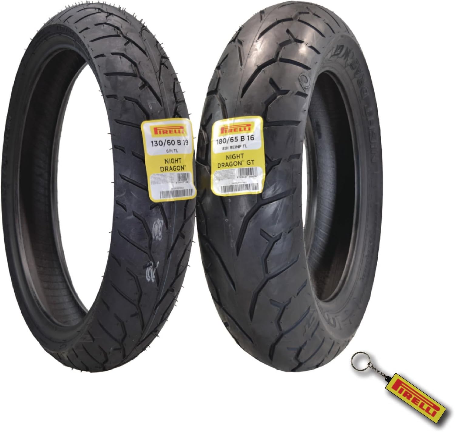 Pirelli Night Dragon Front & Rear Tire Set 130/60B19 61H & 180/65B16 81H