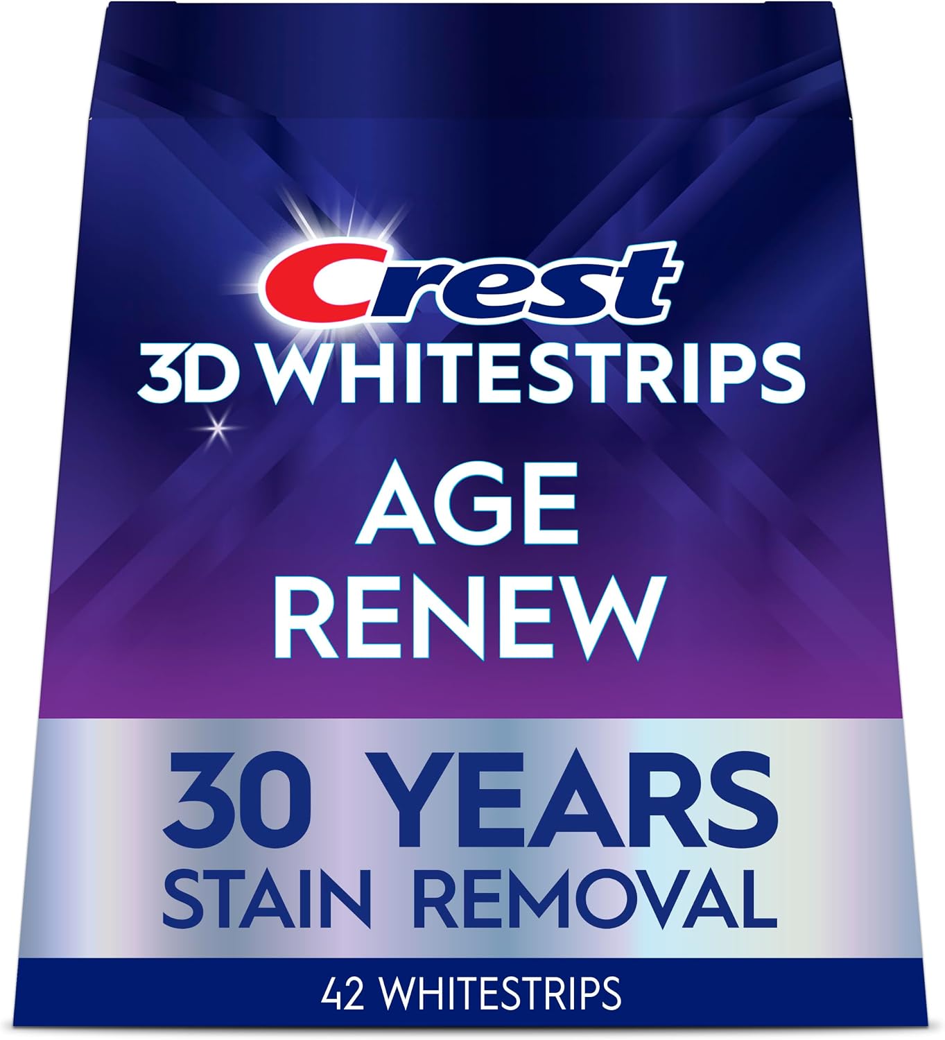 3DWhitestrips Age Renew At-Home Teeth Whitening Kit, 21 Treatments, 25 Levels Whiter, Removes 30 Years of Stains