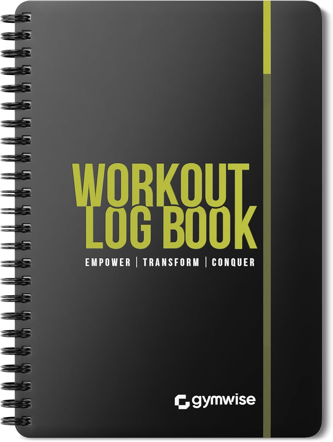 Gymwise Workout Log Book | A5 Size | 110+ Pages | Daily Tips & Quotes | Set Goals | Track Lifts, Weight & Cardio | Premium Fitness Planner (Green)