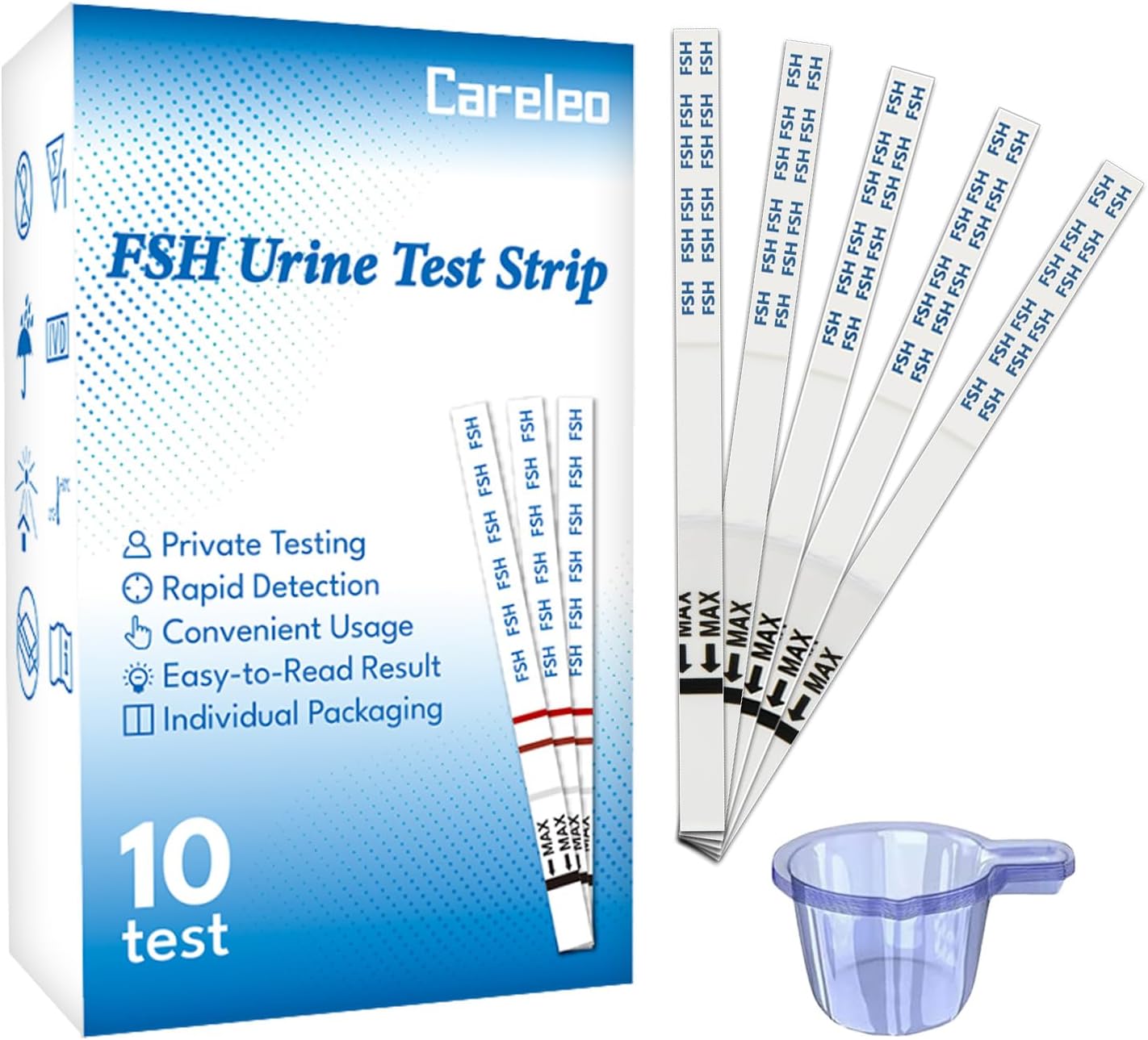 FSH Urine Rapid Test Strip - Moments Menopause Check at Home, Menopause Test Accurate & Fast & Reliable