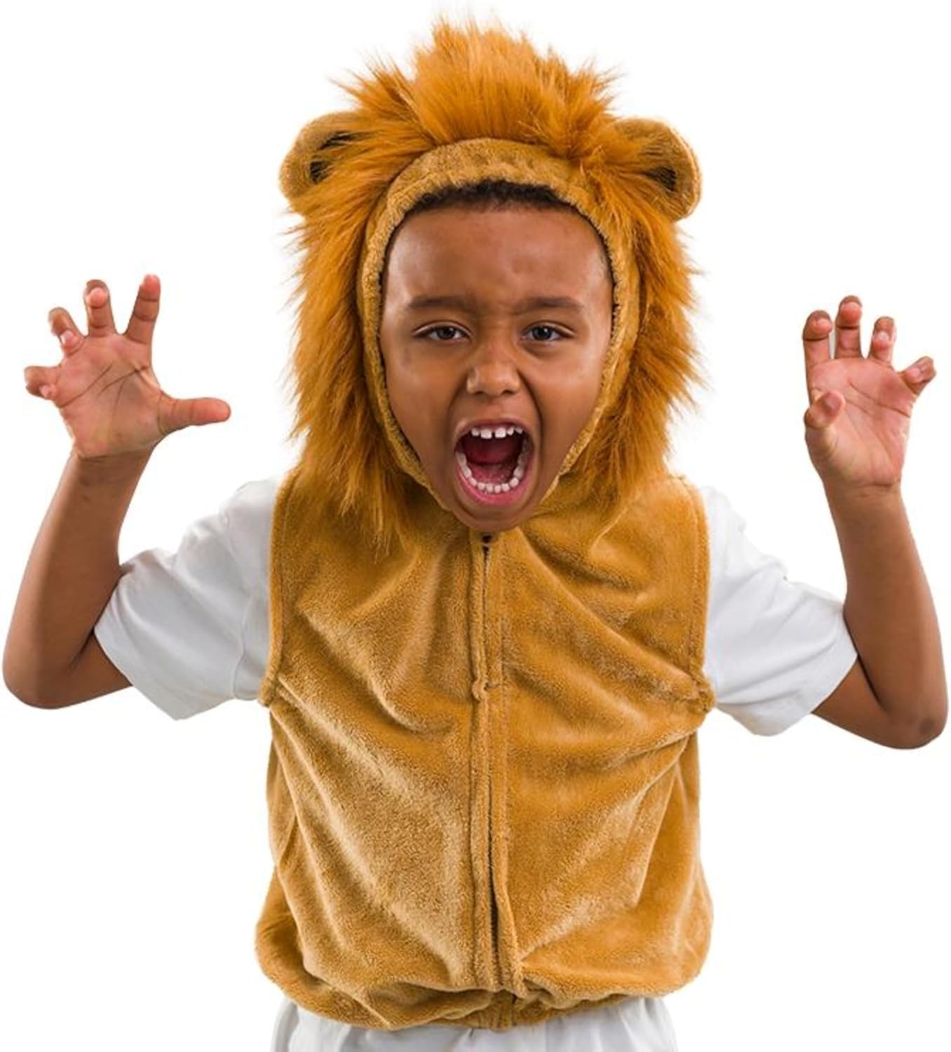 PRETEND TO BEE Wild Animal Lion Dress Up Costume for Kids, Unisex Child, Brown, 3-7 Years