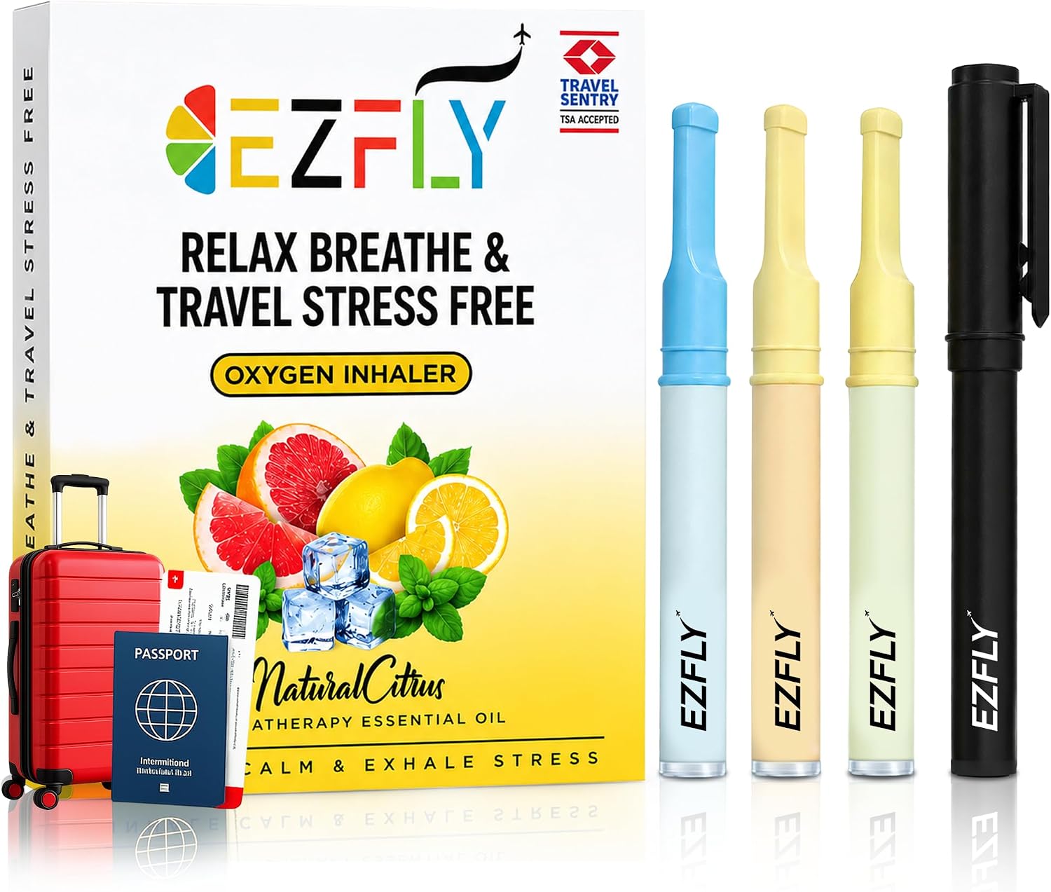 EZFLY: Oral fixation habit replacement support aid. Helps manage cravings and supports relaxation. TSA-accepted travel essential. Stress relief for travelers. Perfect for airport and airplane use